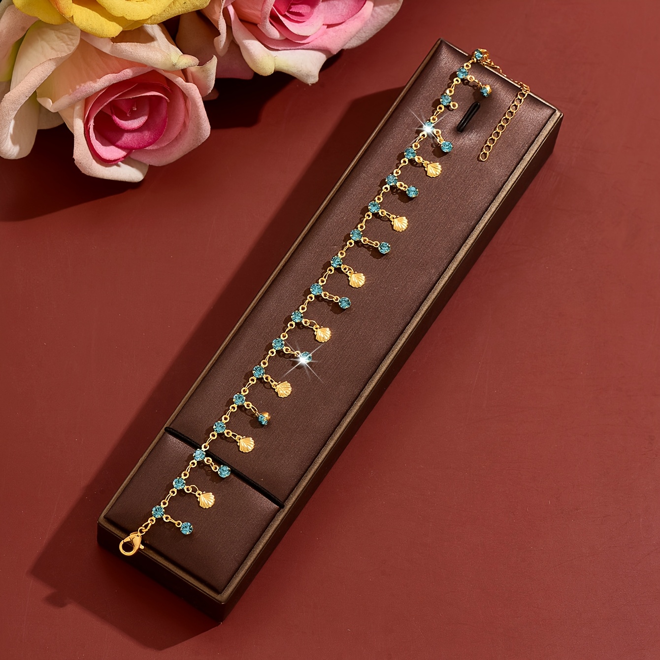 Women's Dual-Use Bracelet & Anklet with Sequined Design