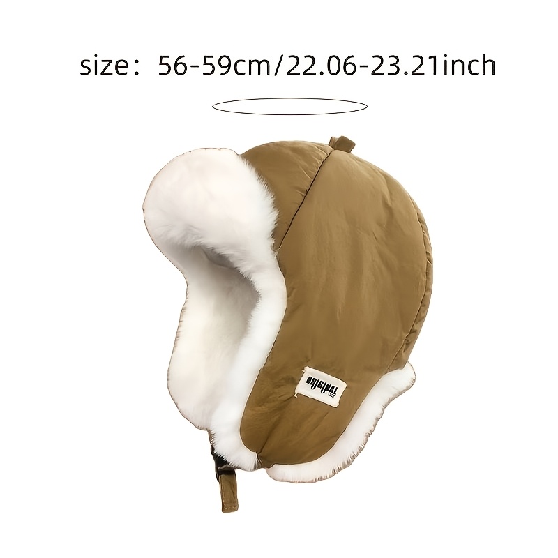 Unisex Winter Trapper Hat, Thick Windproof Pilot Ushanka Hat