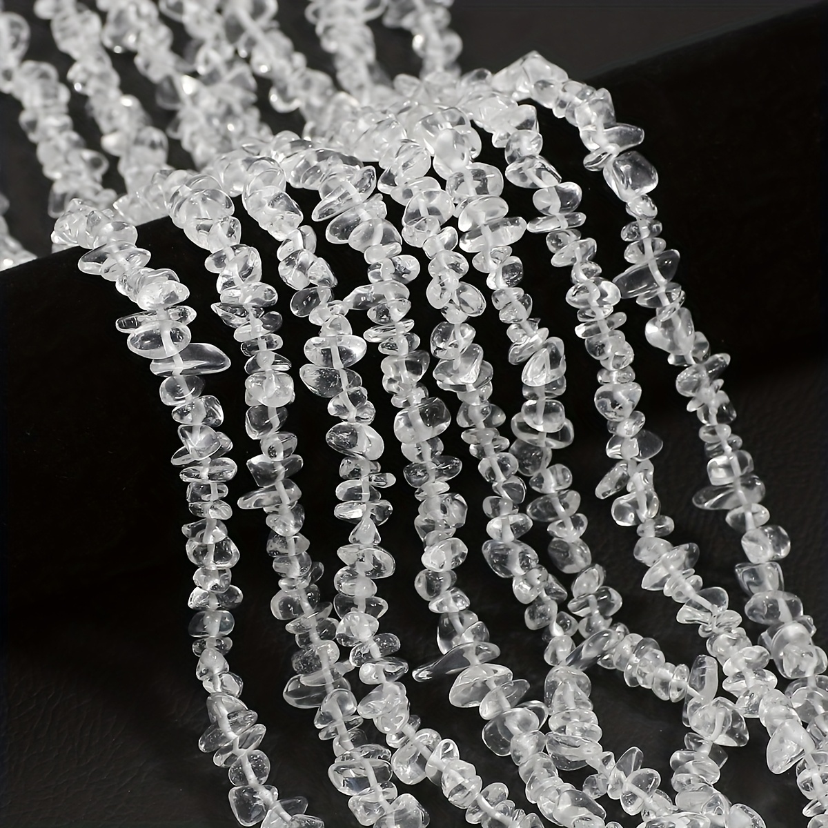 TEMU 5-8mm Natural Stone Beads & Beads Assortments Exquisite Crushed Stone Transparent Loose Spacer Beads, For Charm Making Bracelet Necklace