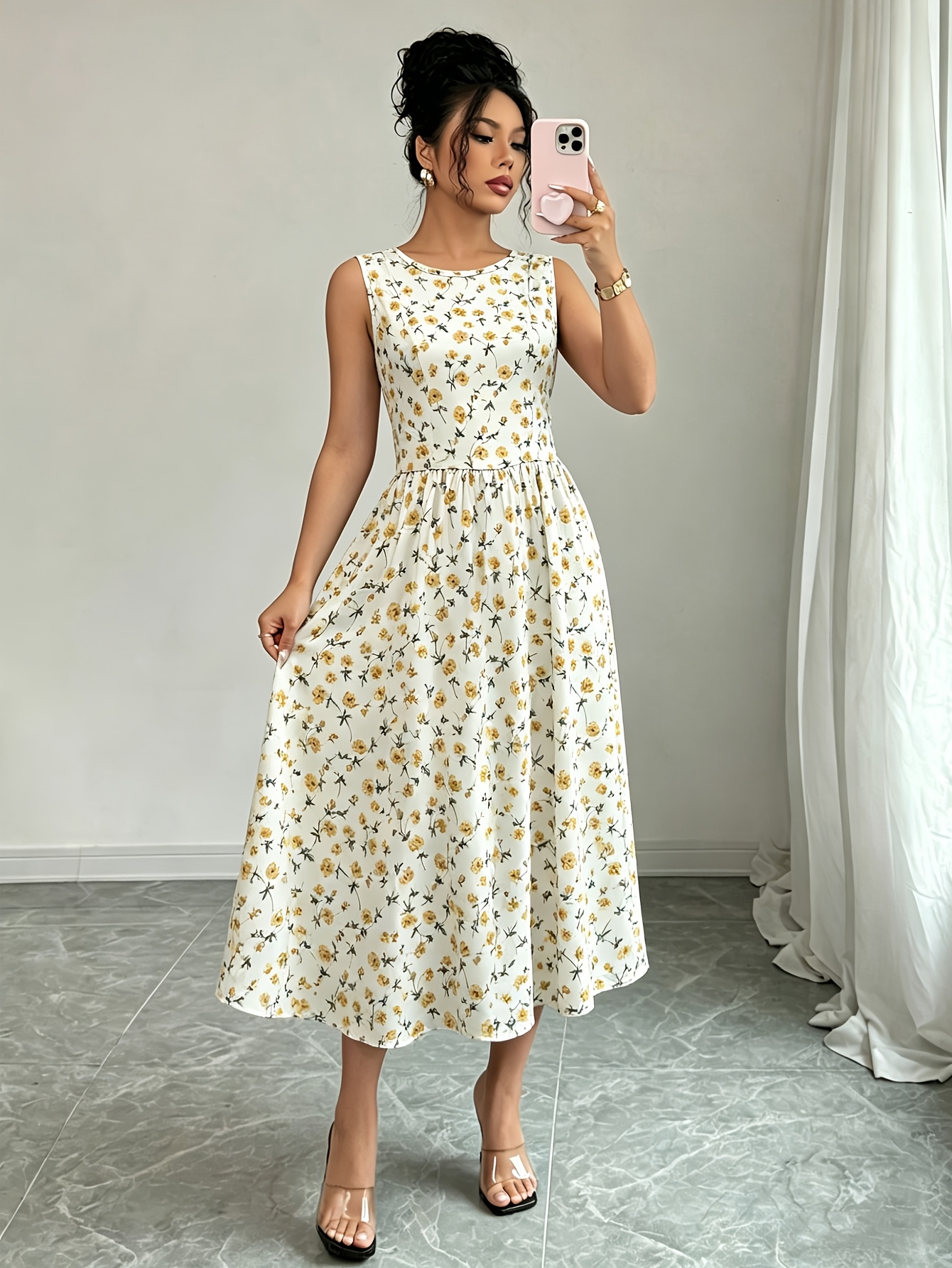a line dress with sleeves pattern Flutter Sleeve Dress Pattern main image 1