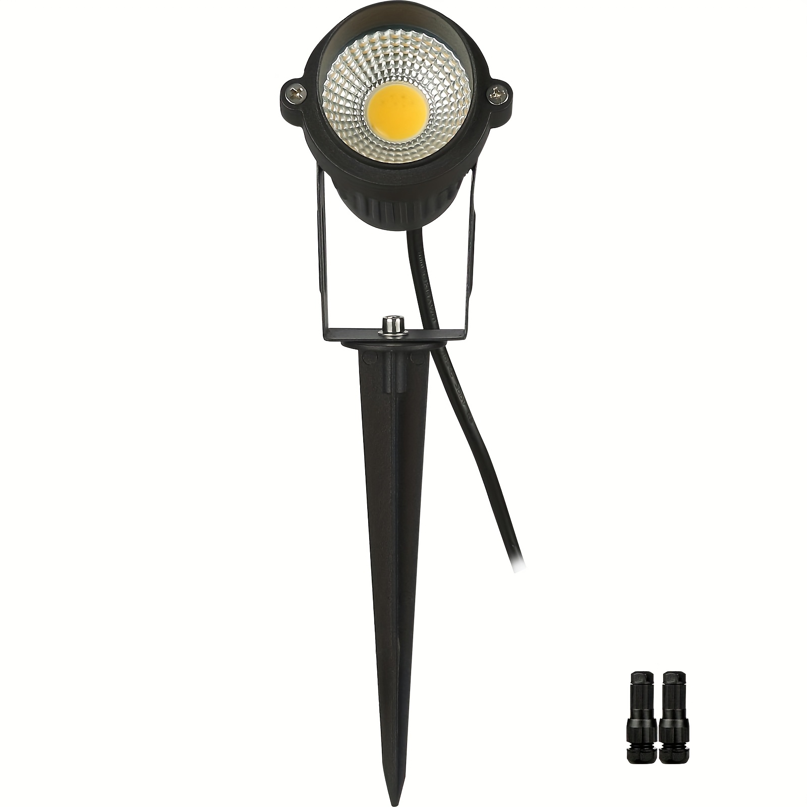 

Vevor 12pcs Warm White Led Landscape Lights, Waterproof Outdoor Spotlights For Yard, Garden, Pathway - 6w, 3000k, Metal Construction, Powered With Connectors Included