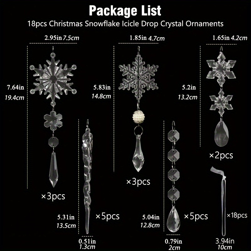 Christmas Ornaments 45er-Pack Christbaumschmuck Wei Produktbild-Vorschau 3
