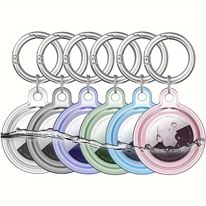 6pcs Waterproof Protective Case with Keychain for Apple AirTag - Perfect for Pets, Bags, Keys, and Luggage - 6 + 2 Bonus Colors