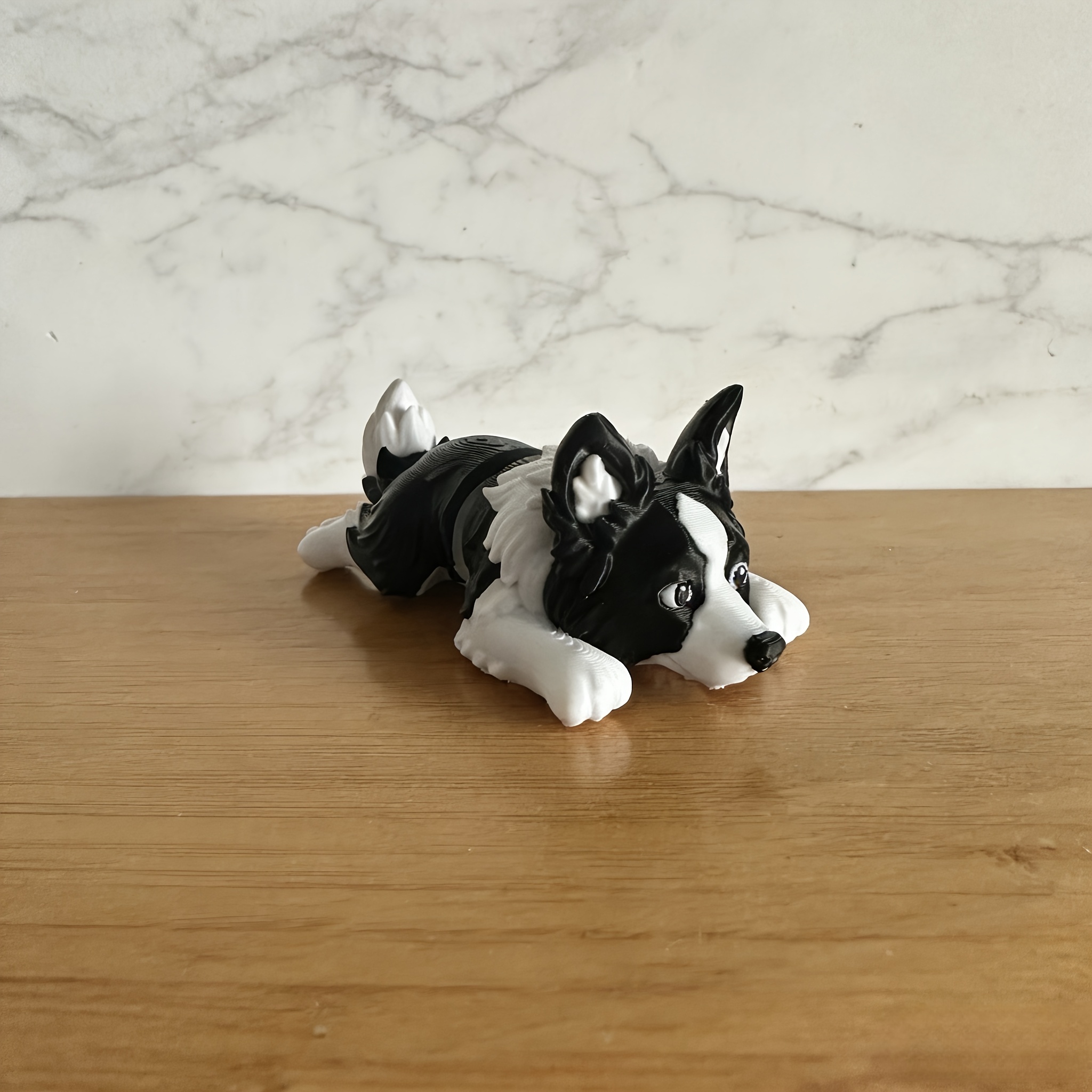 TEMU 1pc Lying Shepherd Dog Statue Ornament, Suitable For Desktop Decoration In Settings Such As Bedrooms, Studies, And Living Rooms. A For Dog