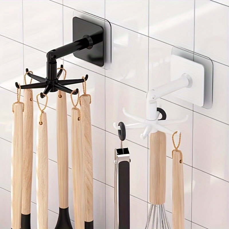 

-install 6- Rotating Storage - No-drill, For Kitchen & Organization,