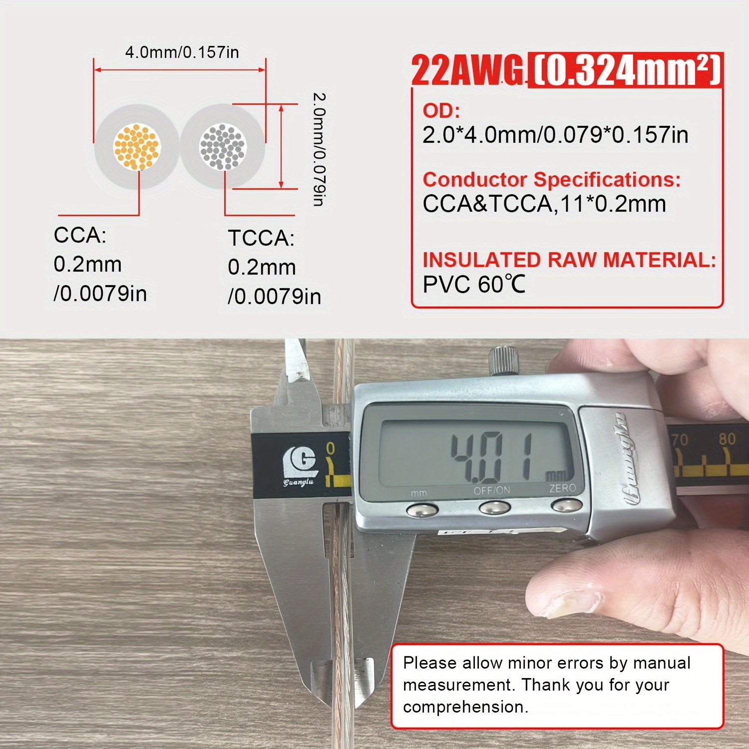 1 Roll of 15.24 meter/30.48 meter/99.97 meter Transparent Speaker Wire, 22 AWG, Suitable for Stereo Sound Systems, Home Theater Speakers, Surround Sound, And Radios (Note: This Is Not a Power Cable And Should Not Be Used for Power Connections).