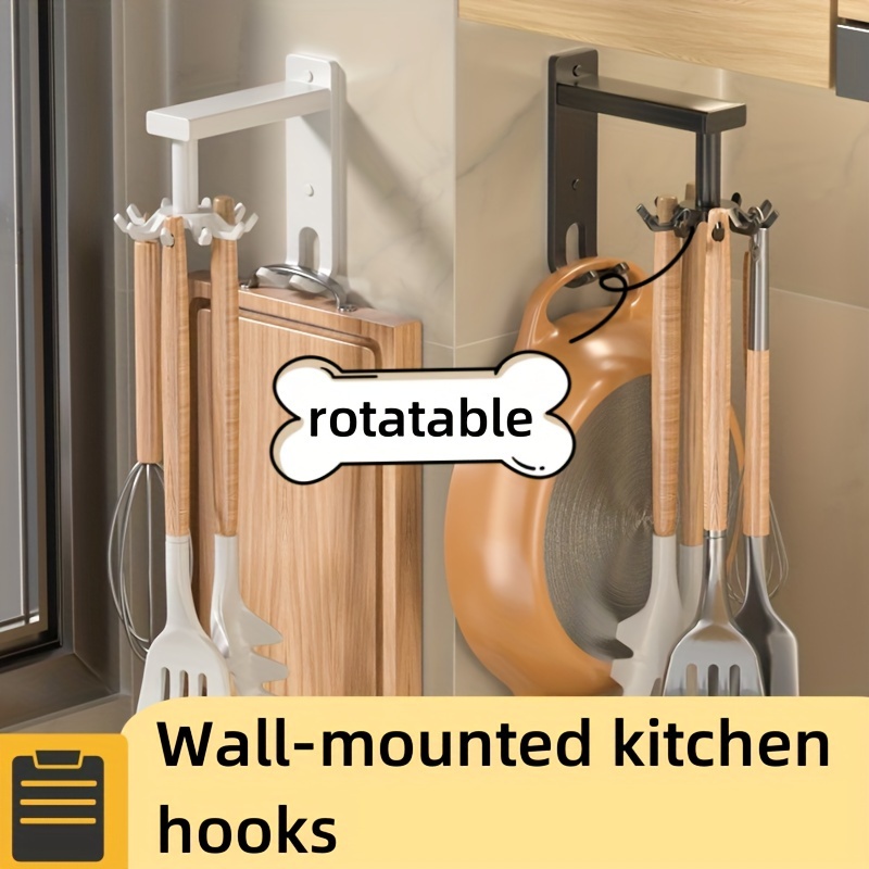 Soporte para cuchillos de cocina, estante de almacenamiento giratorio para  colgar en la pared, sin perforaciones, multifuncional, para el hogar -  AliExpress