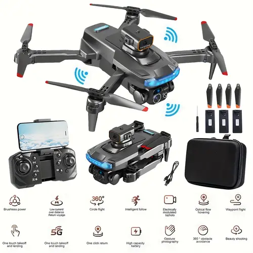 p15 4k long height hold obstacle avoidance brushless motor wifi fpv one click landing outdoor ideal for beginners profesionales gift adults uav