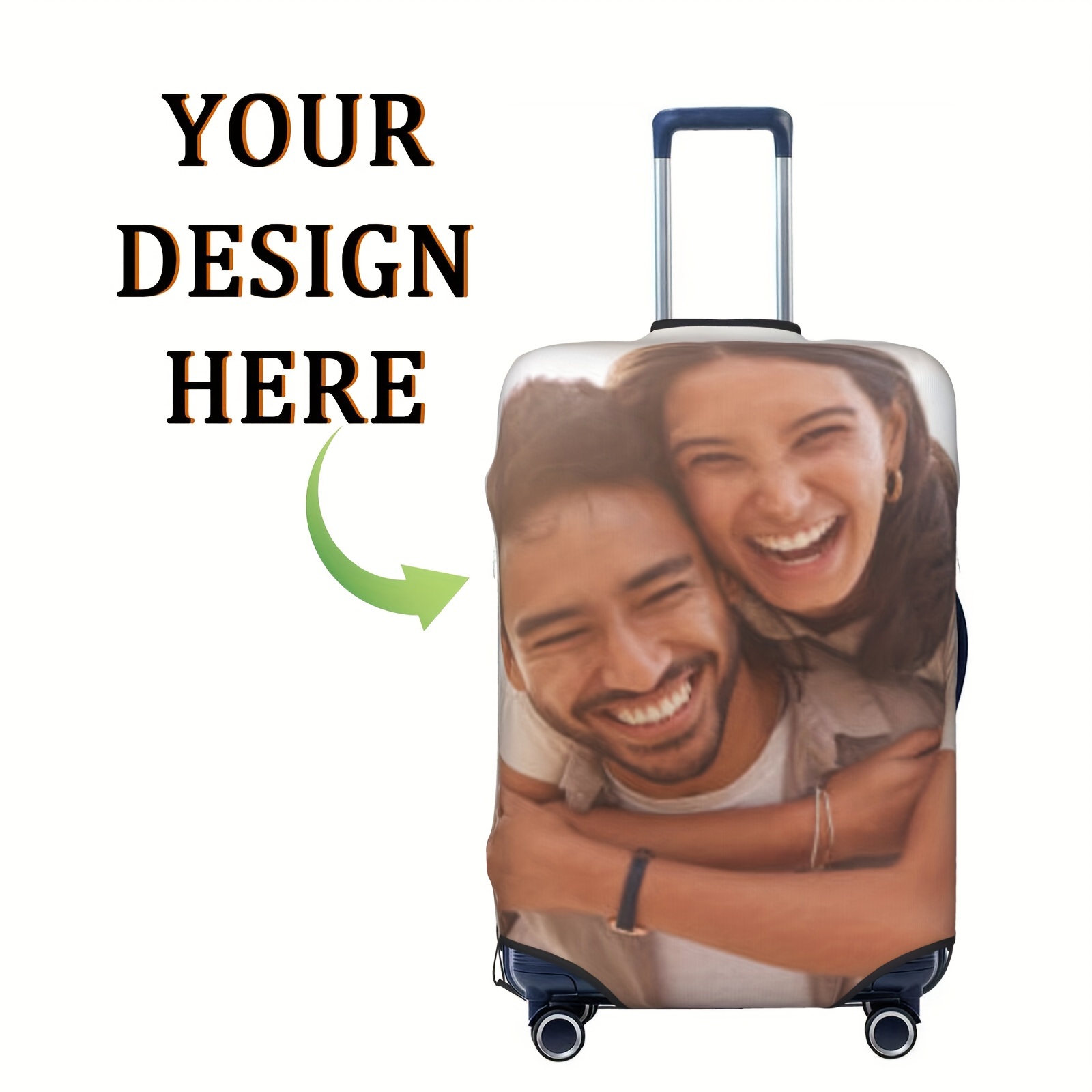 

Personalized Custom Luggage Covers - Suitcase Protector With Double-sided Printing, And Washable, Suitable For Travel - Christmas Gift