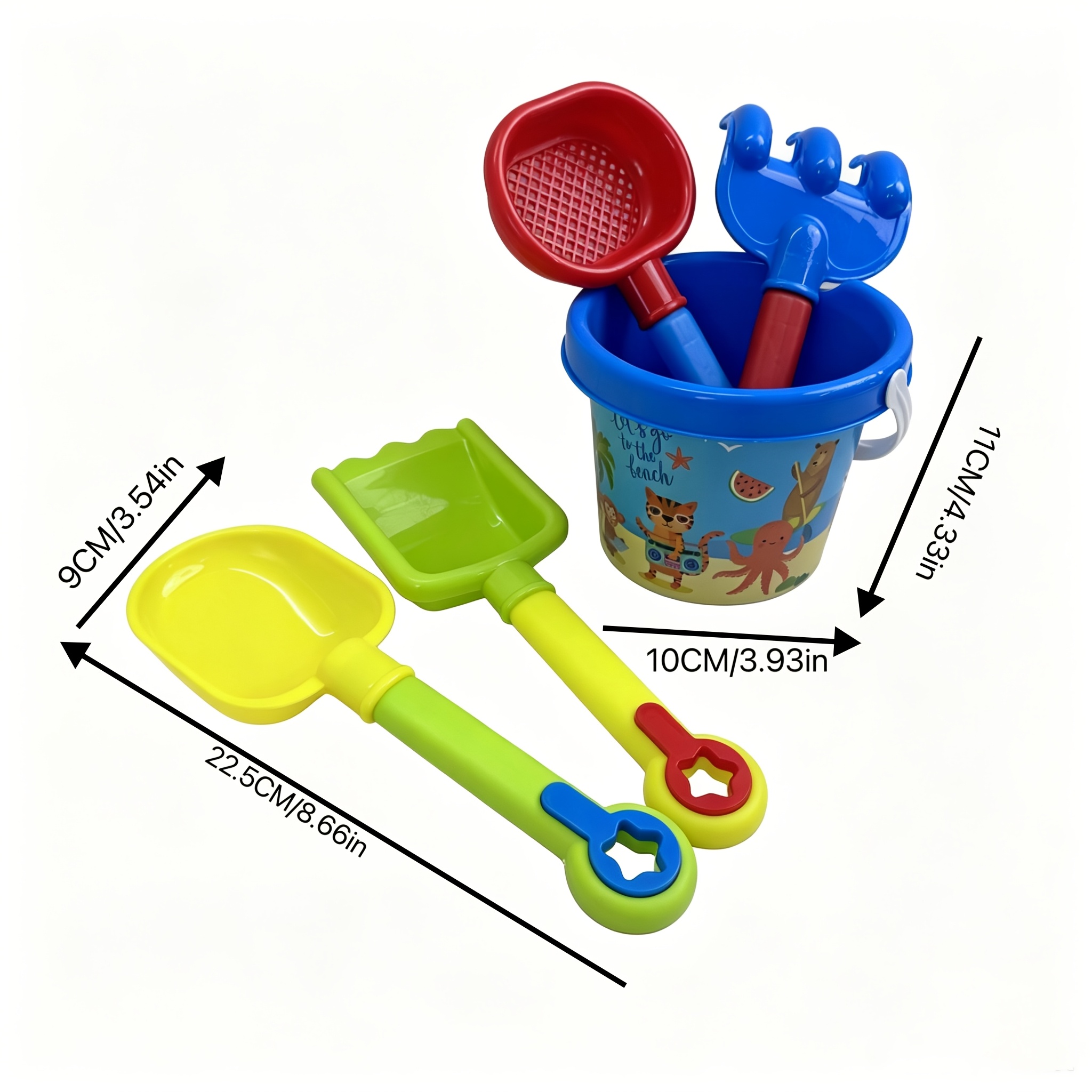 Dopamine-Colored Sand Play Set with Portable Bucket