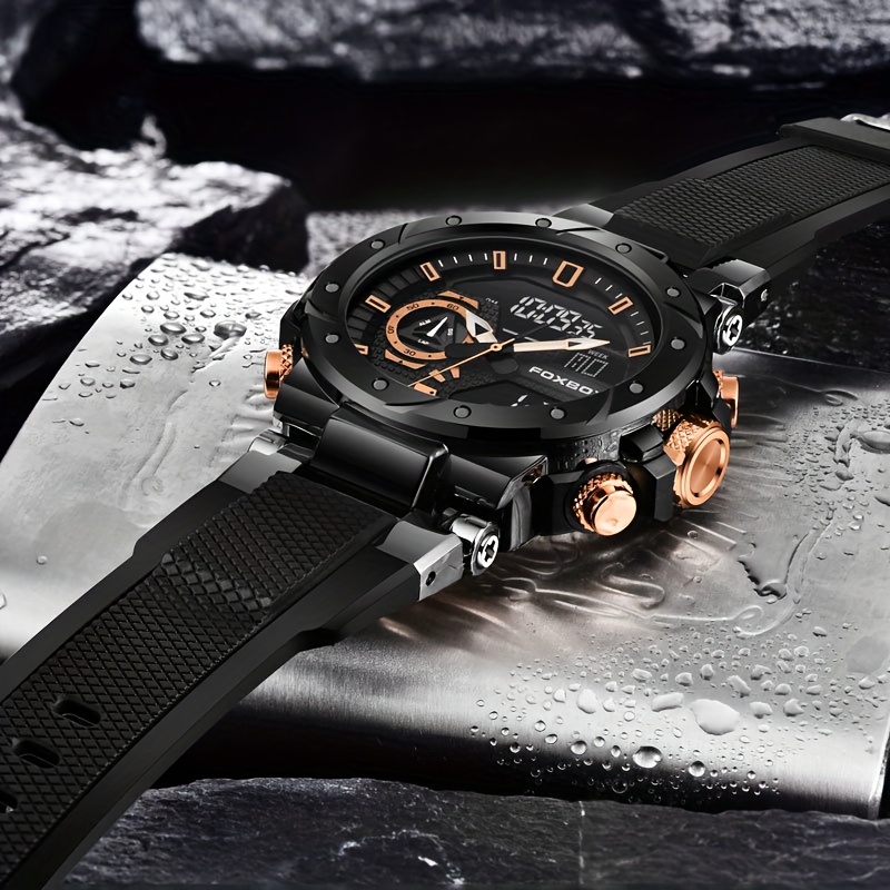 fashion mens digital watch for business and sports featuring multi