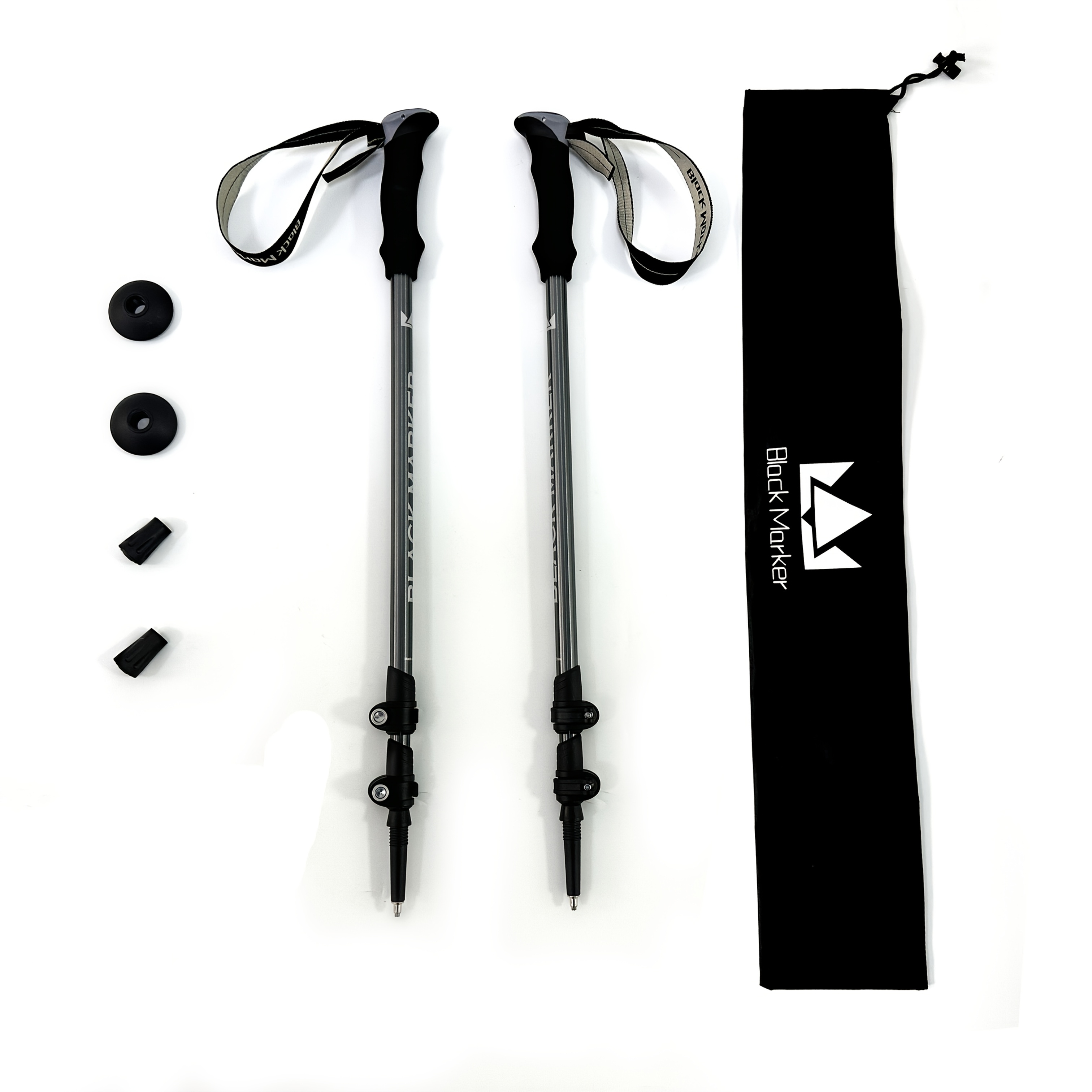 2pcs Adjustable Aluminum Alloy Trekking Poles for Hiking