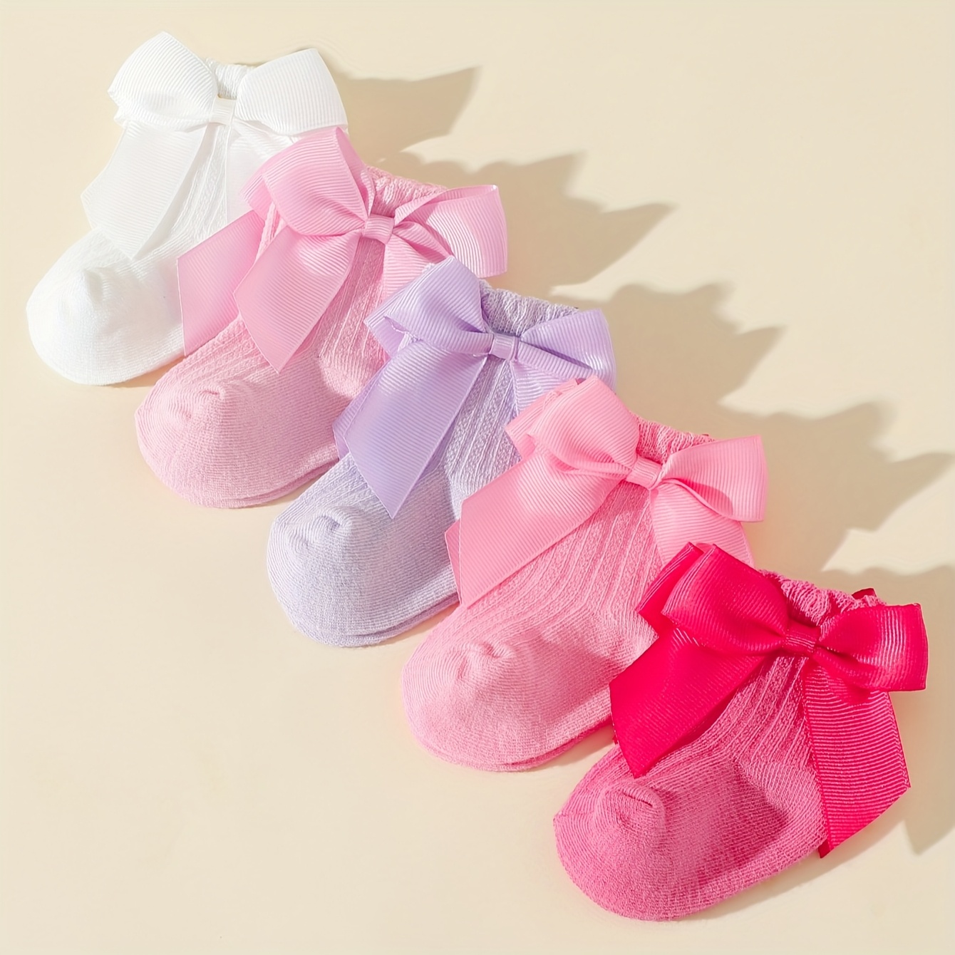 1 Pair/5 Pairs of Cute Bow Bubble Mouth Princess Socks for Spring And Autumn, Suitable for Birthday, Holiday, And First-Year Gifts