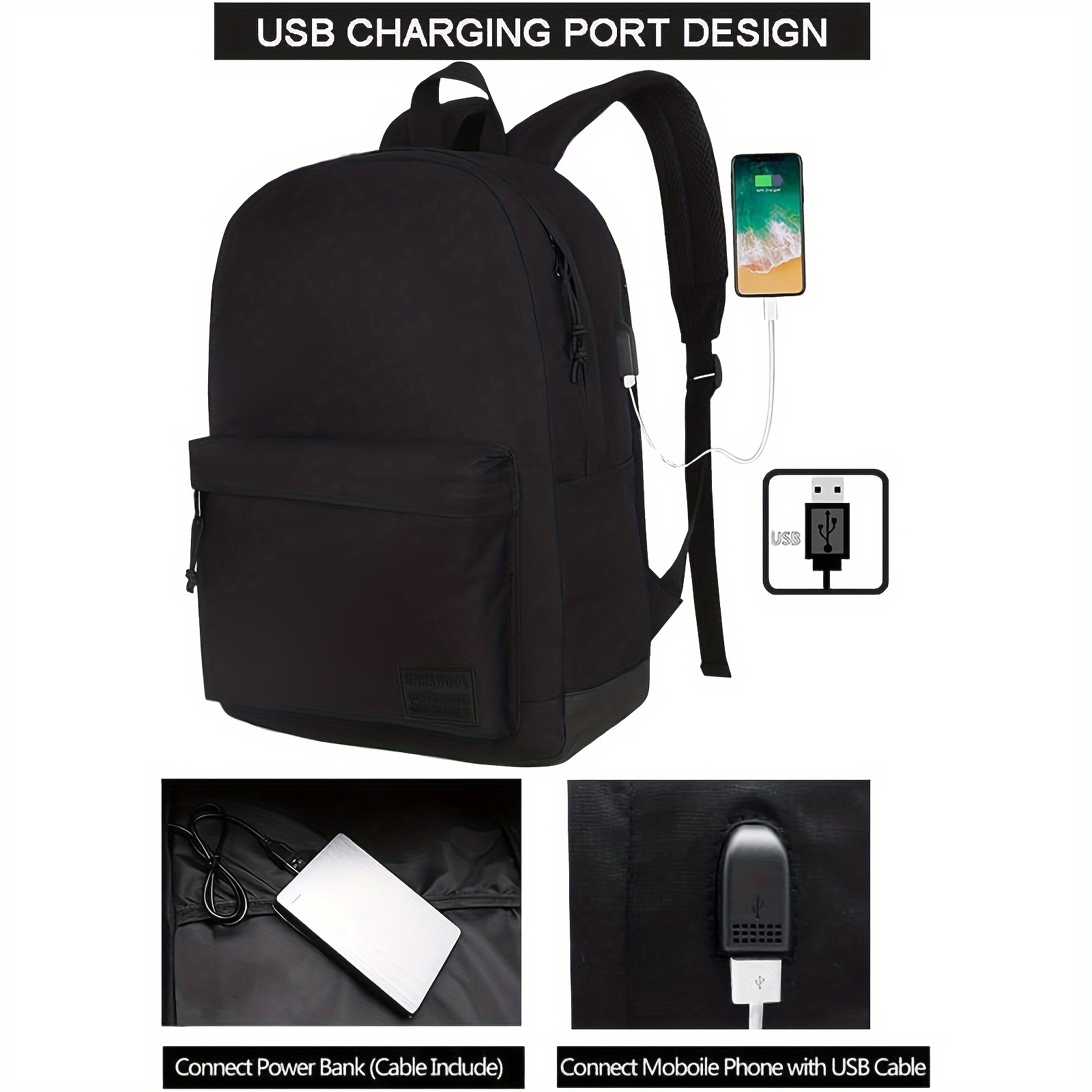 school backpack classic lightweight 14 15 6 inch laptop bookbag for men women teens girls boys college