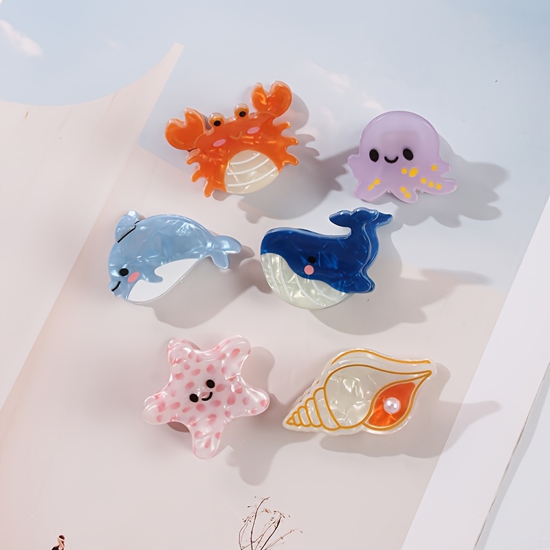 TEMU Marin Petite Pince à Griffe Arrière de Petite Épingle à Cheveux Dessin Clip Requin Épingle à Cheveux Cassée