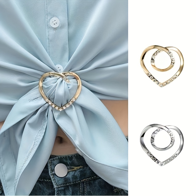 

1pc. Silk Scarf Clip, Collar Knot Buckle, Clothing T-shirt Clip, Shirt Button, High-end Fixed Accessory Clip.