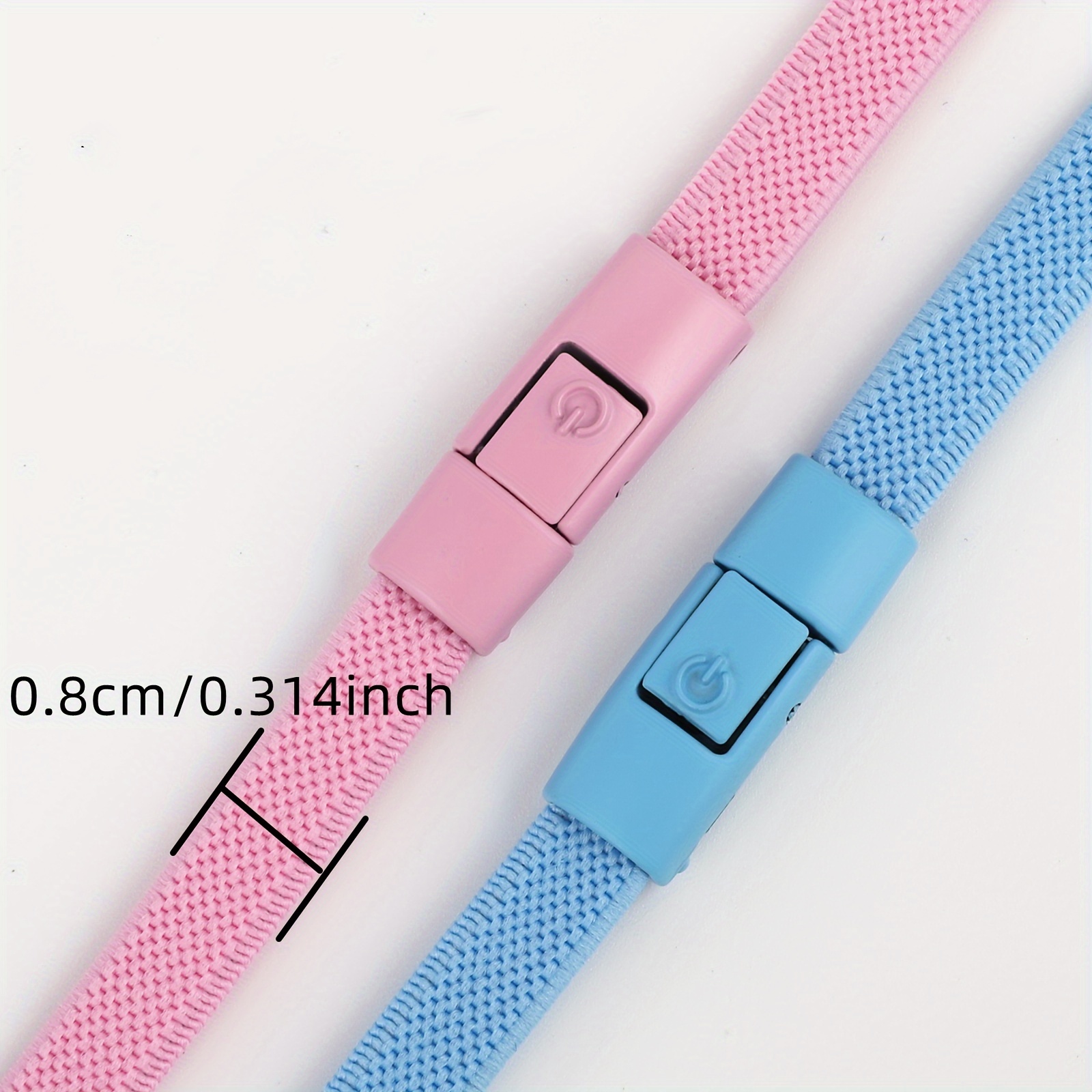 1 Pair Easy-Install Elastic Flat Shoelaces with Metal Buckles - No-Tie, Lightweight & Durable Polyester Blend - Ideal for Sneakers, Hiking & Casual Shoes - Handwashable, Shoe Accessories