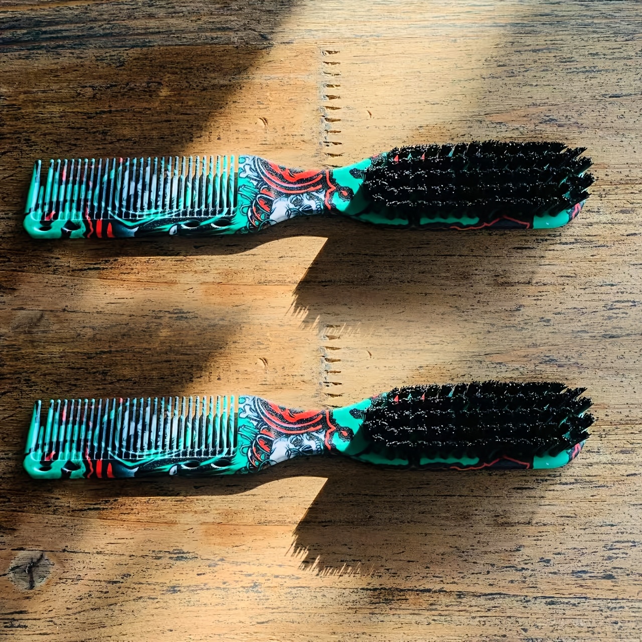 TEMU Spazzola per acconciature, spazzola professionale 2 in 1 per la rifinitura della barba - Spazzola per acconciature a , per lo styling e la