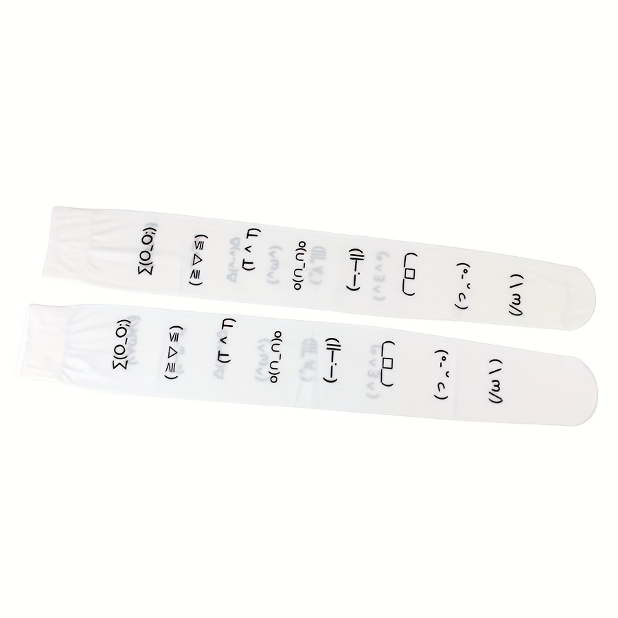 Image of White Graffiti Letter Print Long Socks Harajuku Over Knee Thigh High Stockings Y2k Cosplay Cute Socks Kawaii