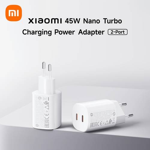 photo de l'article adaptateur xiaomi 45w charging (2 ports) | les 2 usb- 3.0 pd3.0 qc2.0 pps, compatible avec iphone 17, air, pro, ipad, | , protection les , charge rapide, idéal pour les
