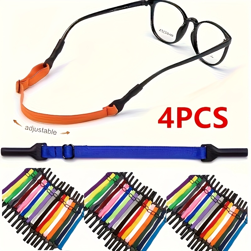 TEMU 4pcs Glasses Cord - Eyeglass Hanging Chain - Adjustable Eyewear Retainer, Suitable For Or Reading Glasses
