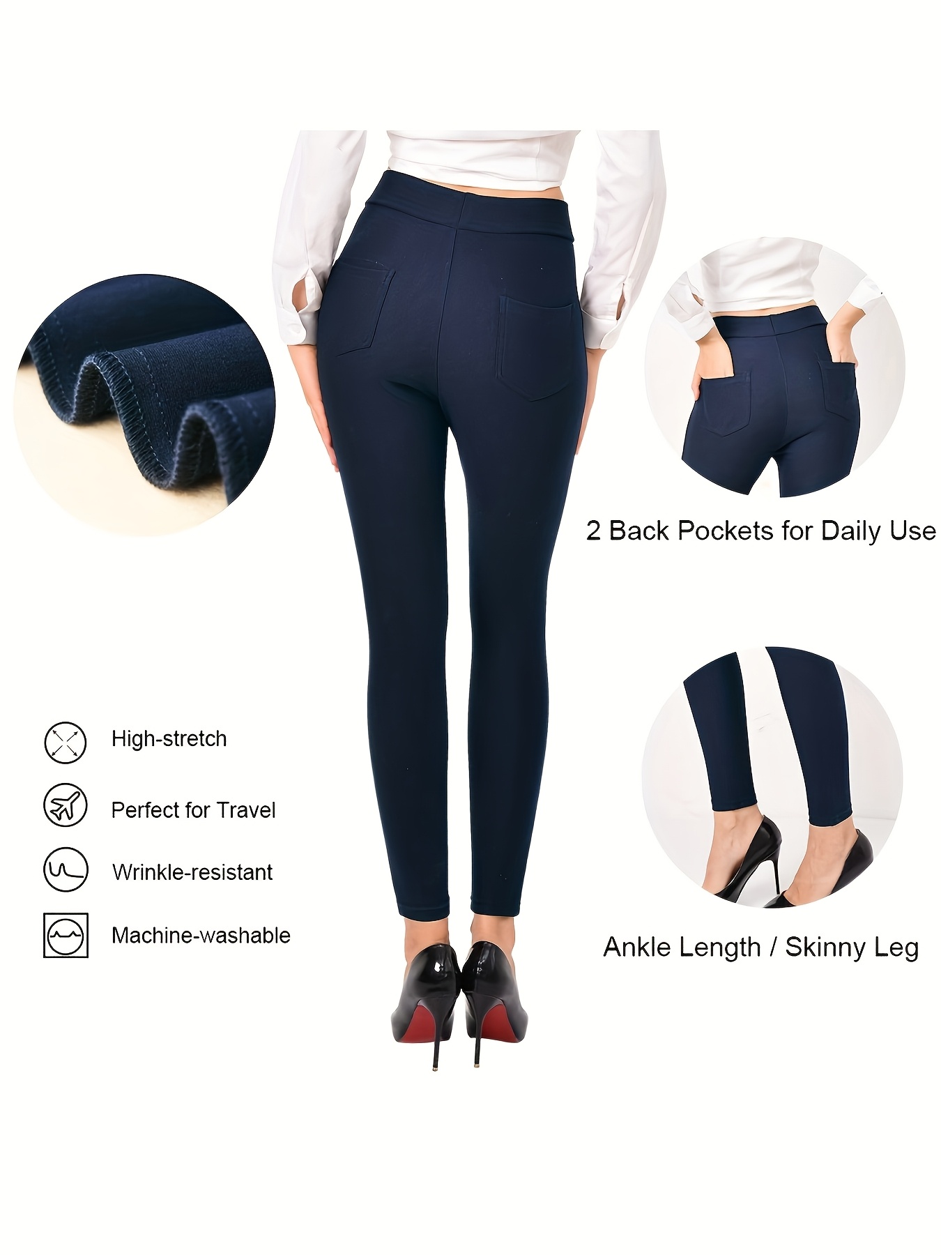 sachin and babi light blue dress aohooy Dress Leggings for Women Business Casual Plus Size Yoga Tight High  Waisted Tummy Control Pants Thermal Stretch Running Workout Gym Trousers  Mint Green,XL