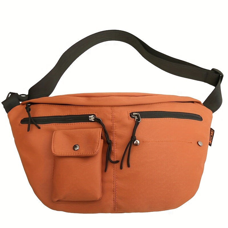 TEMU Large Capacity Chest Bag, Casual Nylon Crossbody Bag, Multi Pockets Fanny Pack For Outdoor