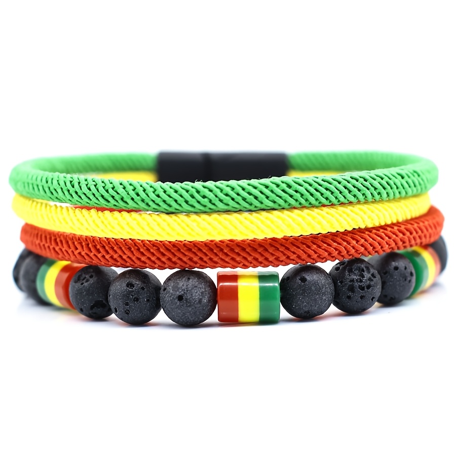 2pcs Sports Event Bracelet Red Beaded Music Symbol Unisex Friendship Gift Jewelry For Men And Women