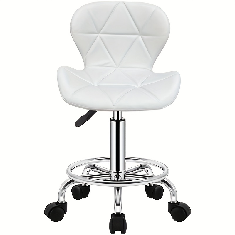 1pc Silla de Salón y Spa JINBAS Ajustable en Altura con Base Giratoria y Respaldo Ergonómico - Silla de Masaje Acolchada para Spa, Salón de Belleza, Tatuajes y Más