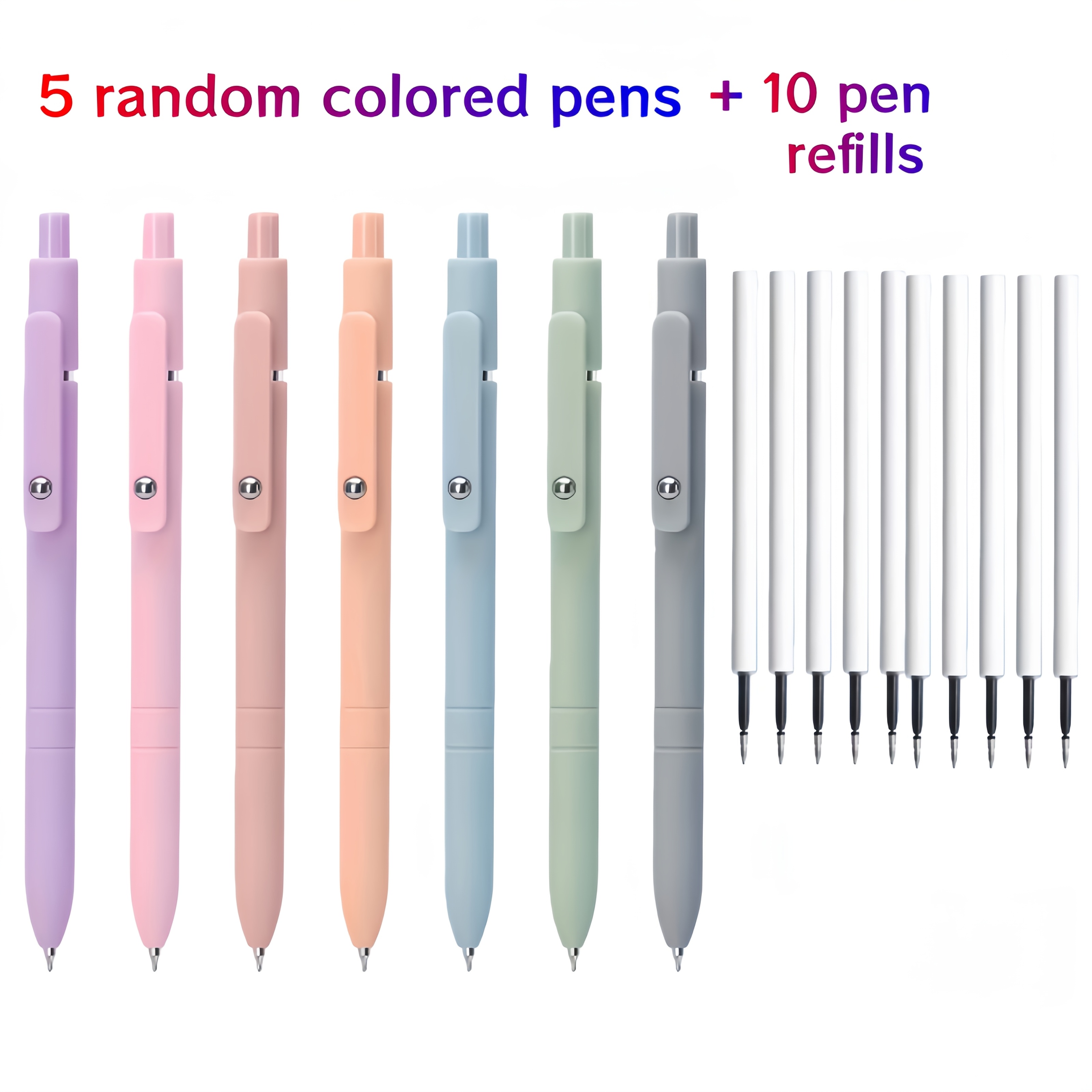 TEMU 15-pack Morandi 0.5mm Black Ink Gel Pens, Random Color, Fine Tip, Smooth Writing, Quick-drying, Suitable For Diaries, Notes, Desks, Nurses,