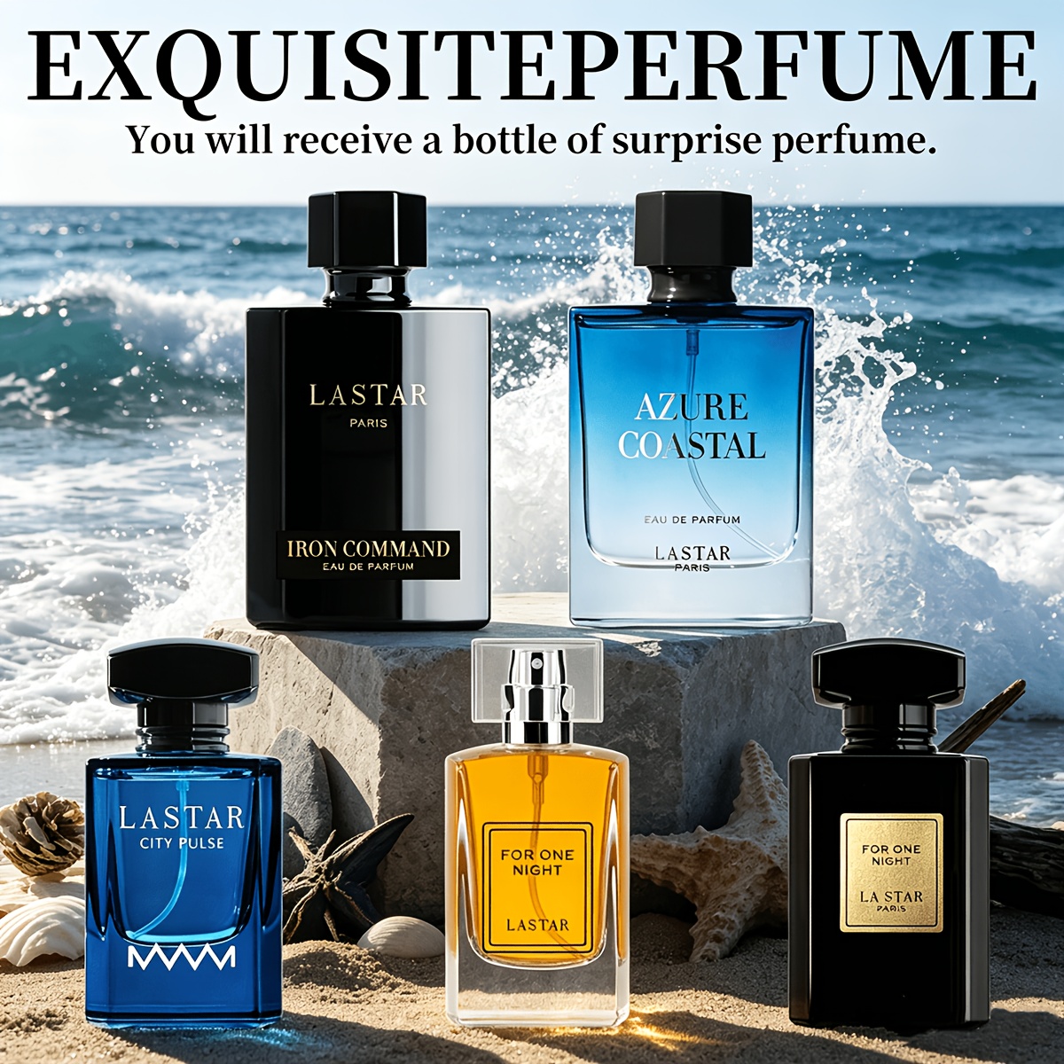 TEMU Lastar Random -one Random Perfume, Summer Perfume, Musk/sandalwood/patchouli Wood Fragrances. , Surprise. Each Perfume Is At 50ml. Long-lasting