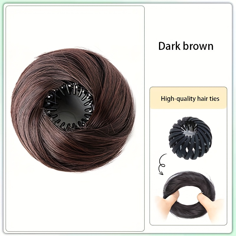 Nest Bun Hairpiece Upgraded With Adjustable Elastic Band For Discreet Hair Enhancement Realistic Bun-style Hairpiece