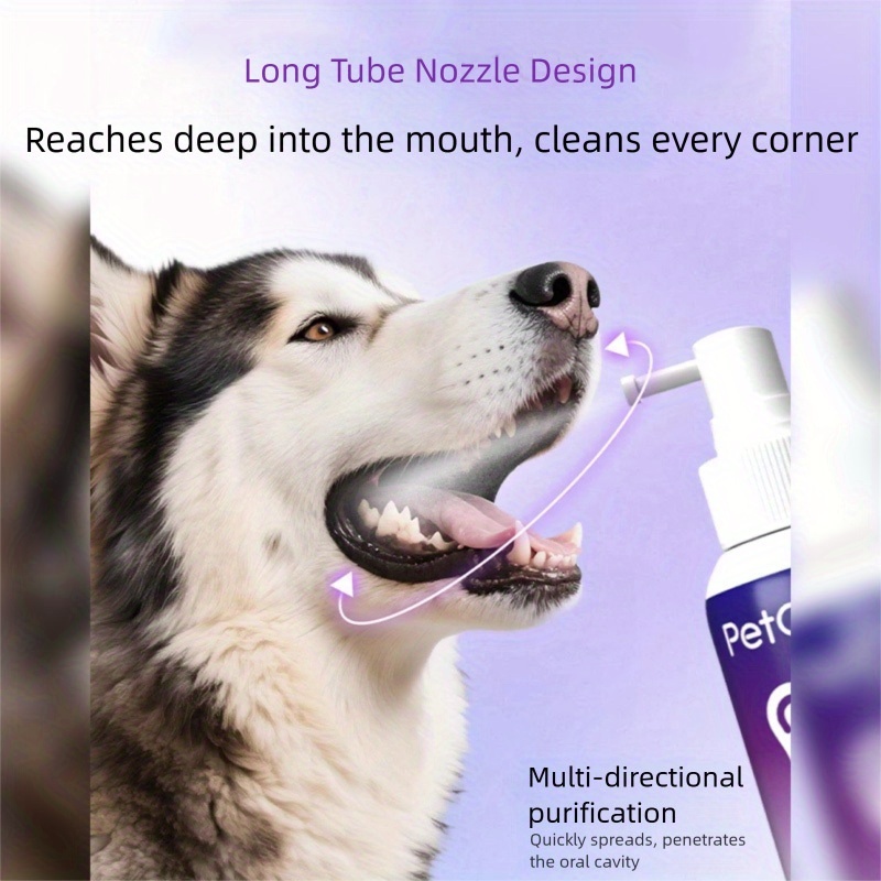 Pet Oral Spray 120Ml Two-In-One / Cleans Teeth And Freshens Breath / Eliminating Odors And Controlling Tartar / Gentle Formula Suitable for Both Cats And Dogs