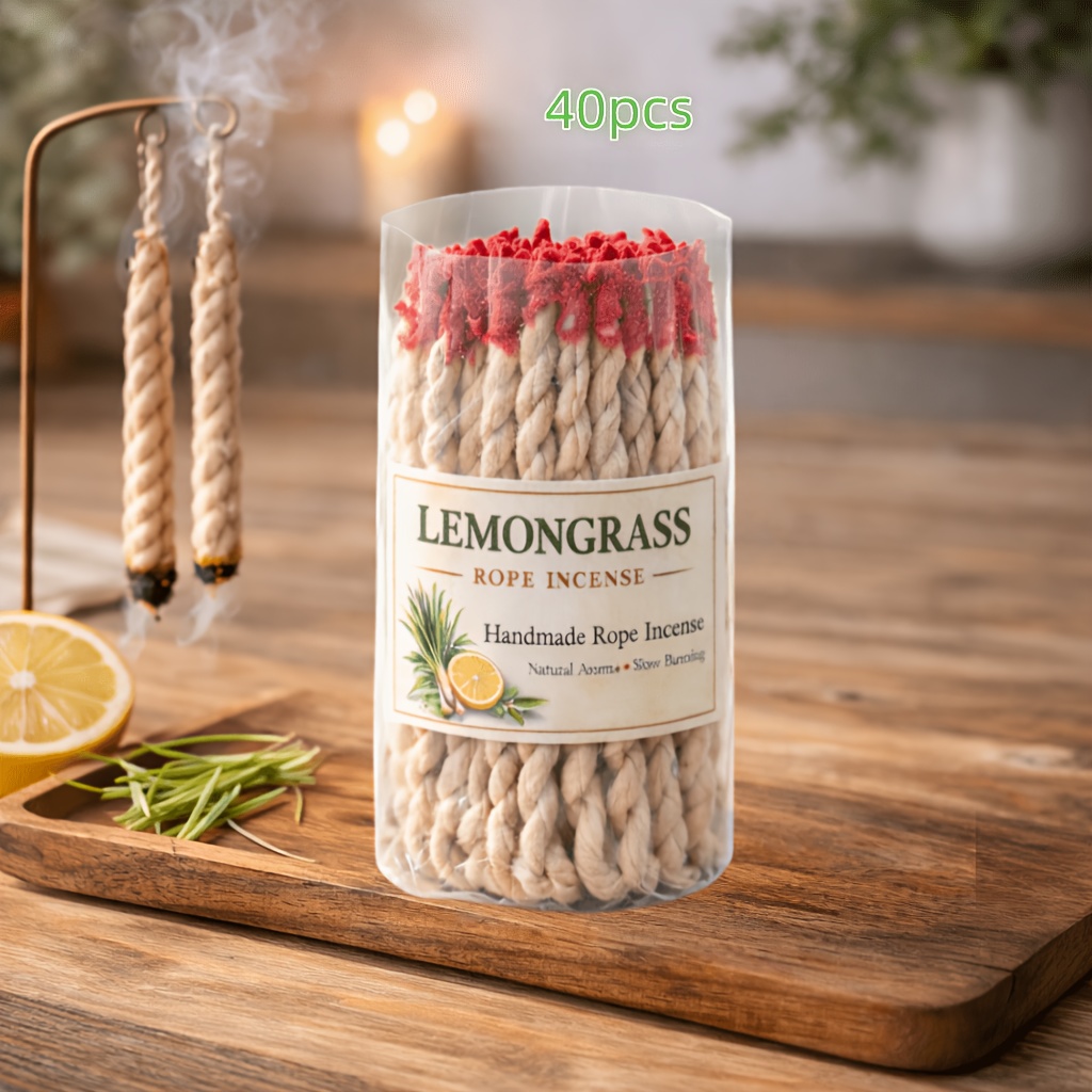 Image of Handmade Rope Incense, Slow-burning Rope Incense, Traditional Twisted Rope Incense, Suitable For Yoga Meditation And Relaxation, Home Fragrance, Aromatic, Herbal Scent, A Soothing Atmosphere
