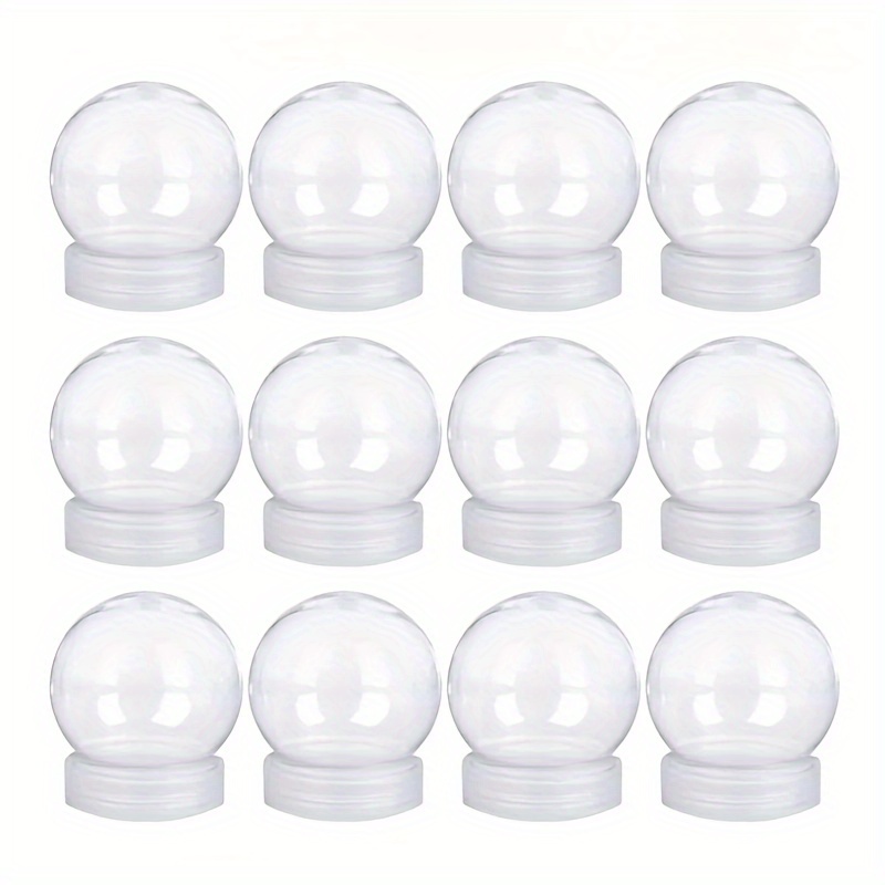 TEMU 15pcs Handmade Plastic With Lid, Plastic With Screw Lid Suitable For Handmade Crafts, Make Your Own Decor, Birthday Gift, Christmas Decoration,