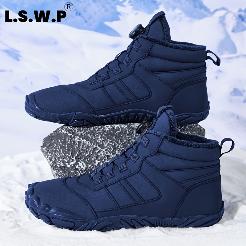 Men's Snow Boots for Outdoor Activities, Non-Slip Durable Soles