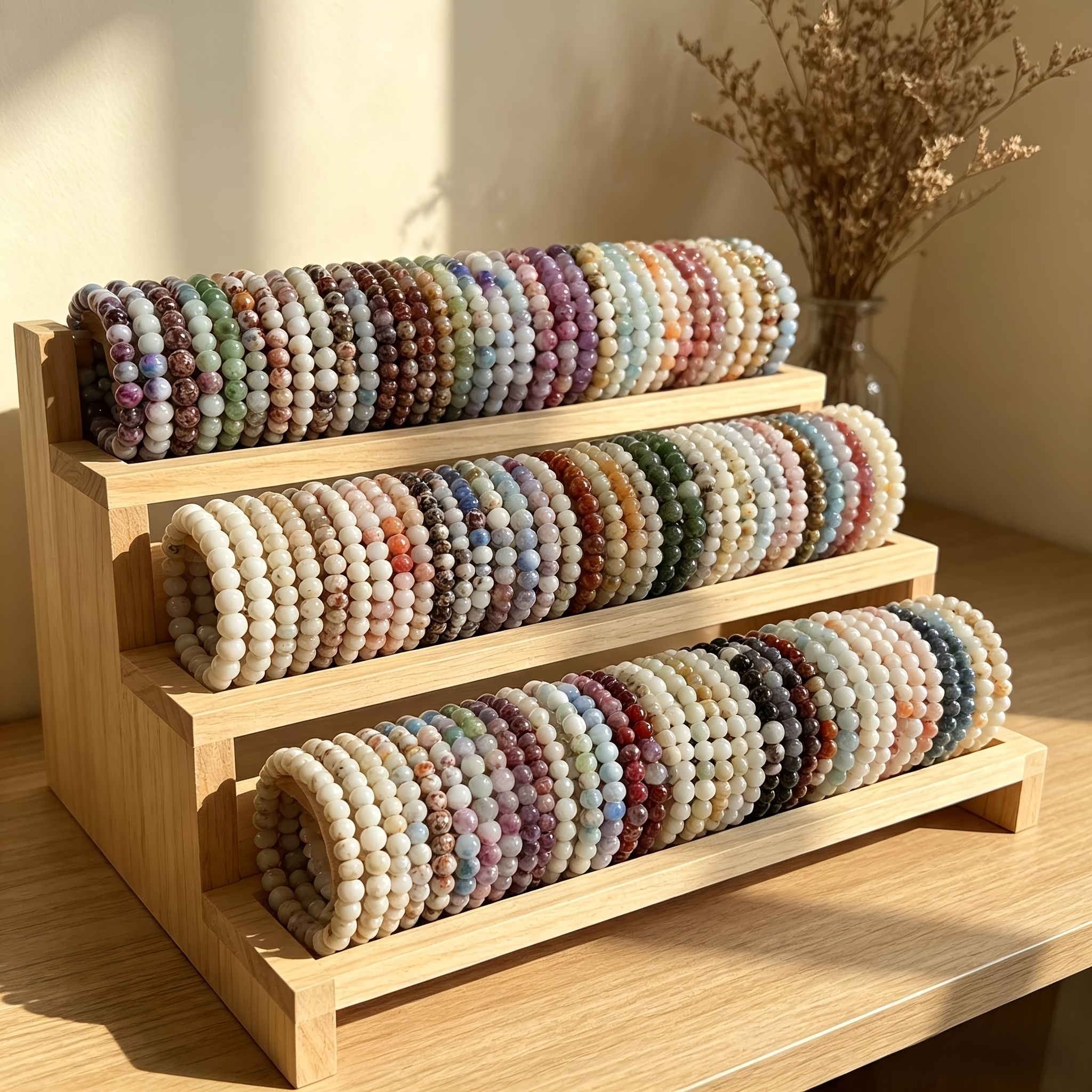 13pcs Boho Style Glass Bead Bracelet Set for Gifts