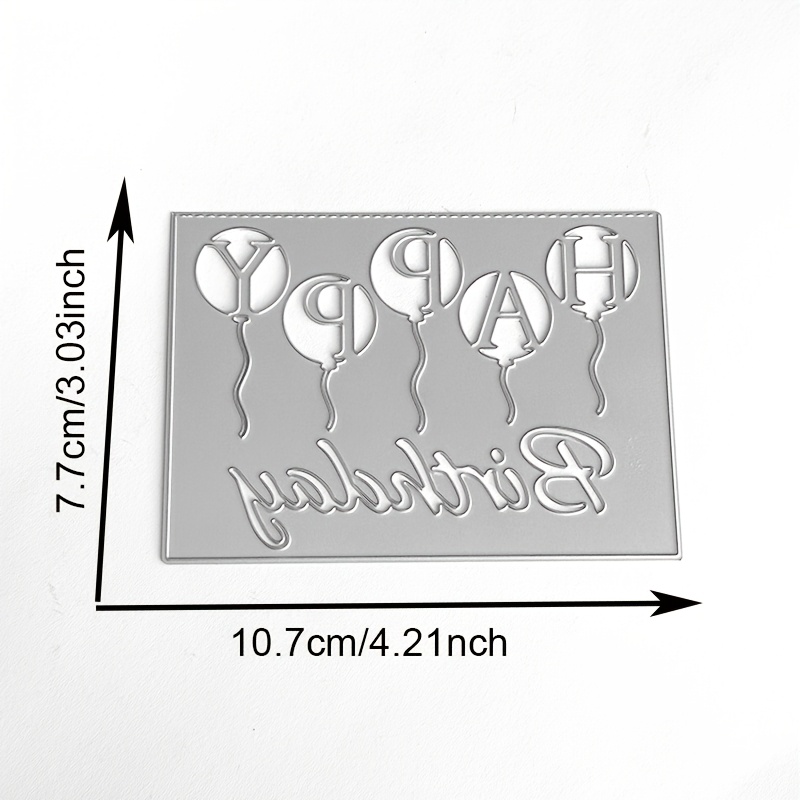 1pc Happy Birthday Invitation Metal Cutting Dies Stencils For Scrapbooking Photo Album Decorative Embossing Diy Paper Cards