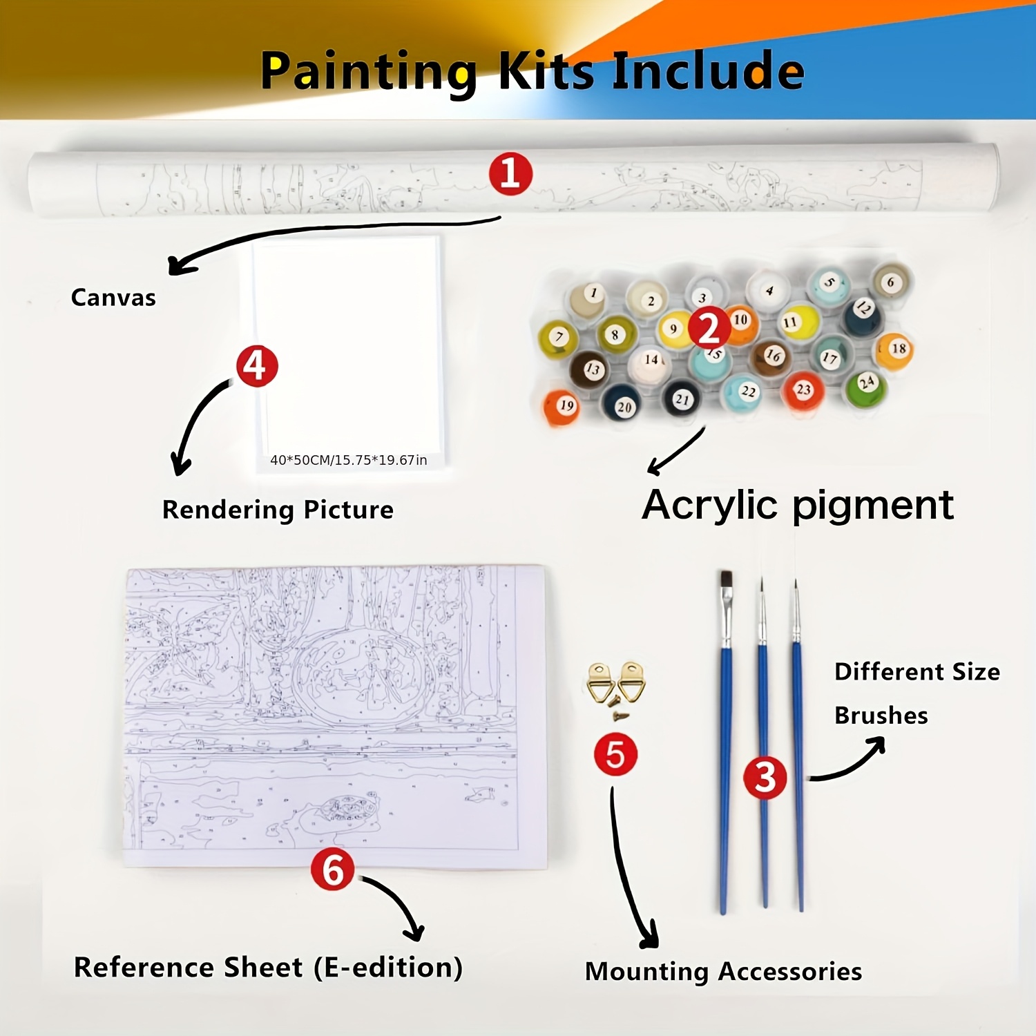 Floral Basket Paint by Numbers Kit for Adults