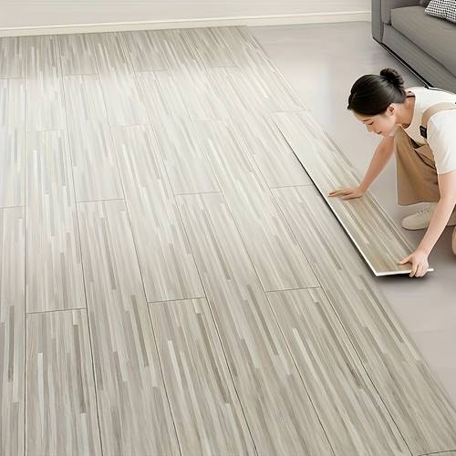 20 40pcs self retro wood grain waterproof floor stickers stick wear resistant pvc flooring for living room bedroom kitchen bathroom home decor renovation peel and stick flooring kitchen flooring decor