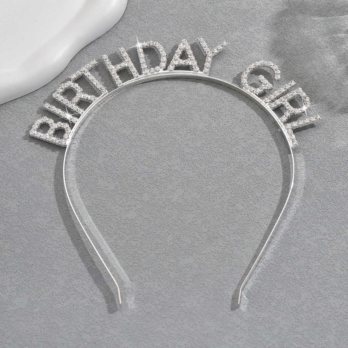 TEMU Cross-border Birthday Crown Alloy Headdress Letter Headband Bachelor Party European And American Popular Headband