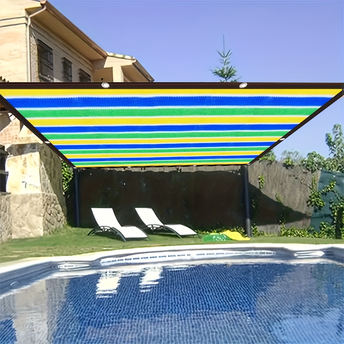 [Beach Sunshade] Colorful Outdoor Beach Windbreak, Sunshade Cloth | Suitable for Beaches, Pavilions, Swimming Pools, and Holiday Gifts