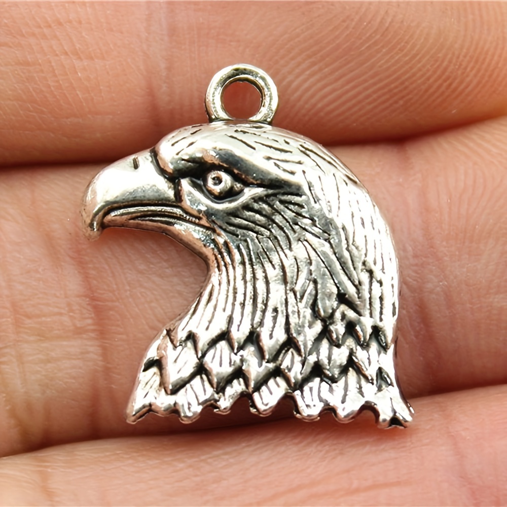 

15pcs Bohemian Style Antique Silvery Animal Eagle Head Pendant Women' Vintage Handmade Jewelry Earrings Necklace Accessories