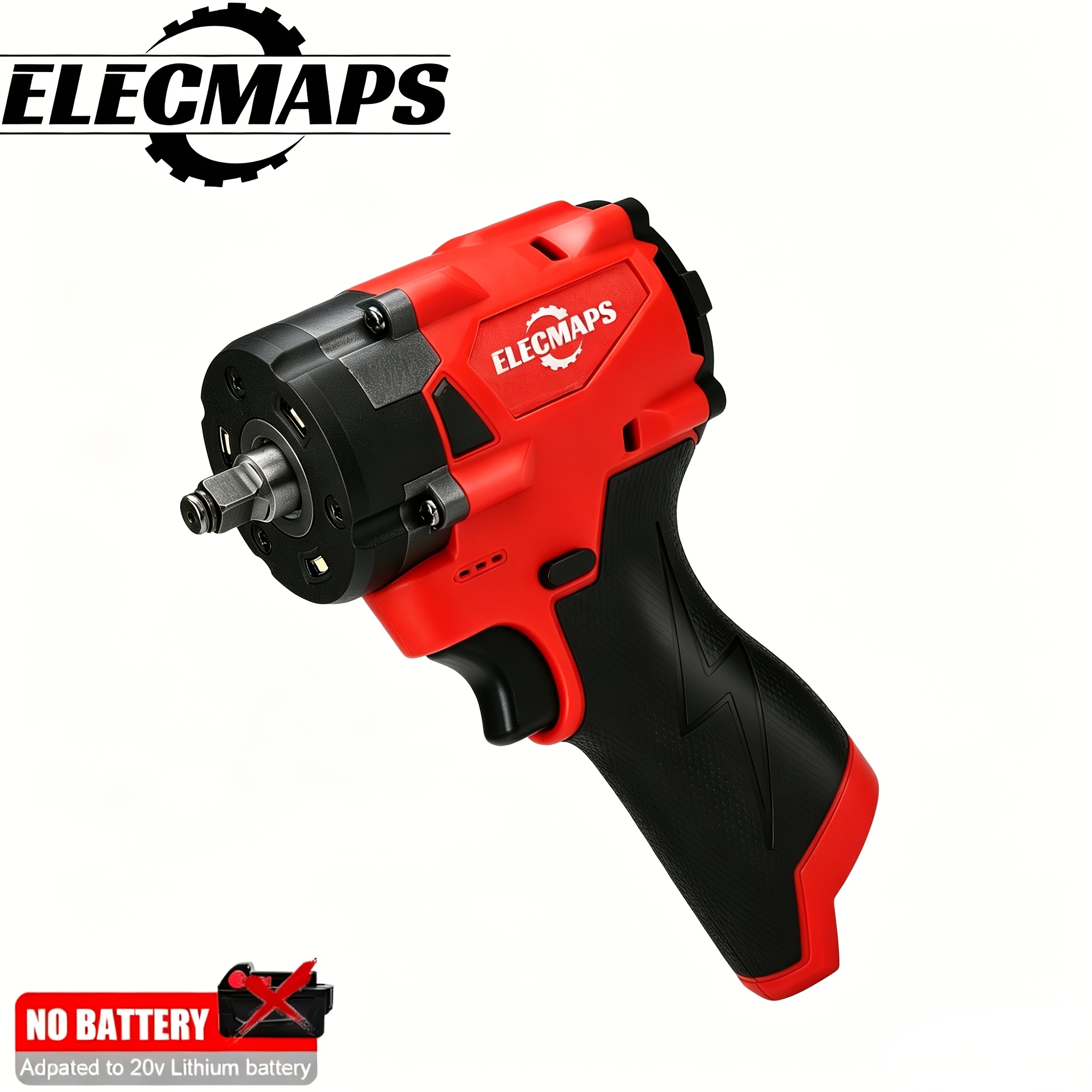 TEMU 3/8" & 1/2" Brushless Impact Wrench, Compatible With 12v Battery, Led Work Light, Multiple Working , For Auto Repair, Home Improvement & Diy