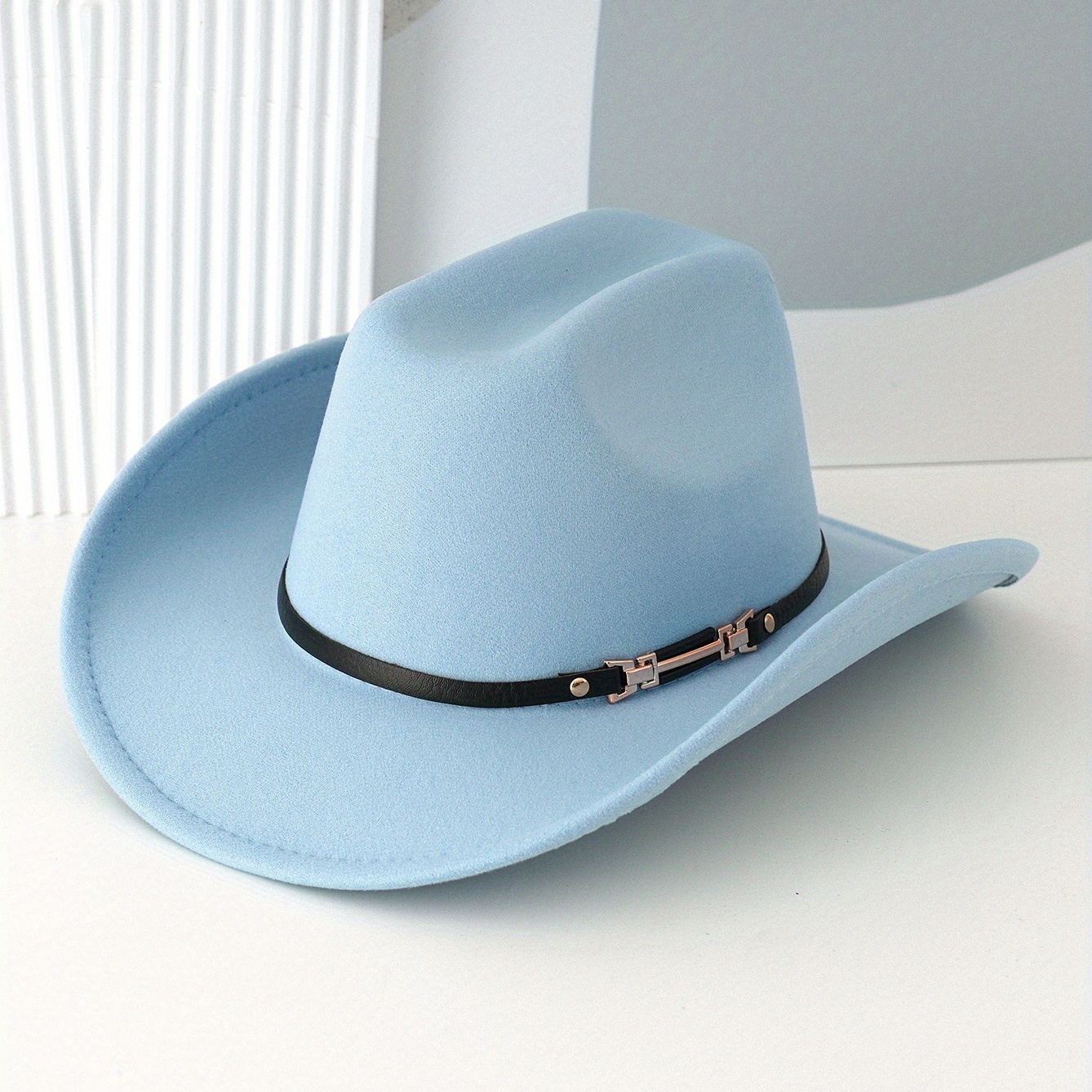 wide brim cowgirl hats studded hat band jazz hats western  display picture 2