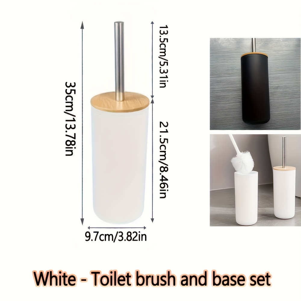 E-shop [1 Set WC-Reinigungsbürste] WC-Reinigungswerkzeug, WC-Bürste und Basis-Set mit langem Griff und Kunststoff-Aufbewahrungseimer, tragbares Design,