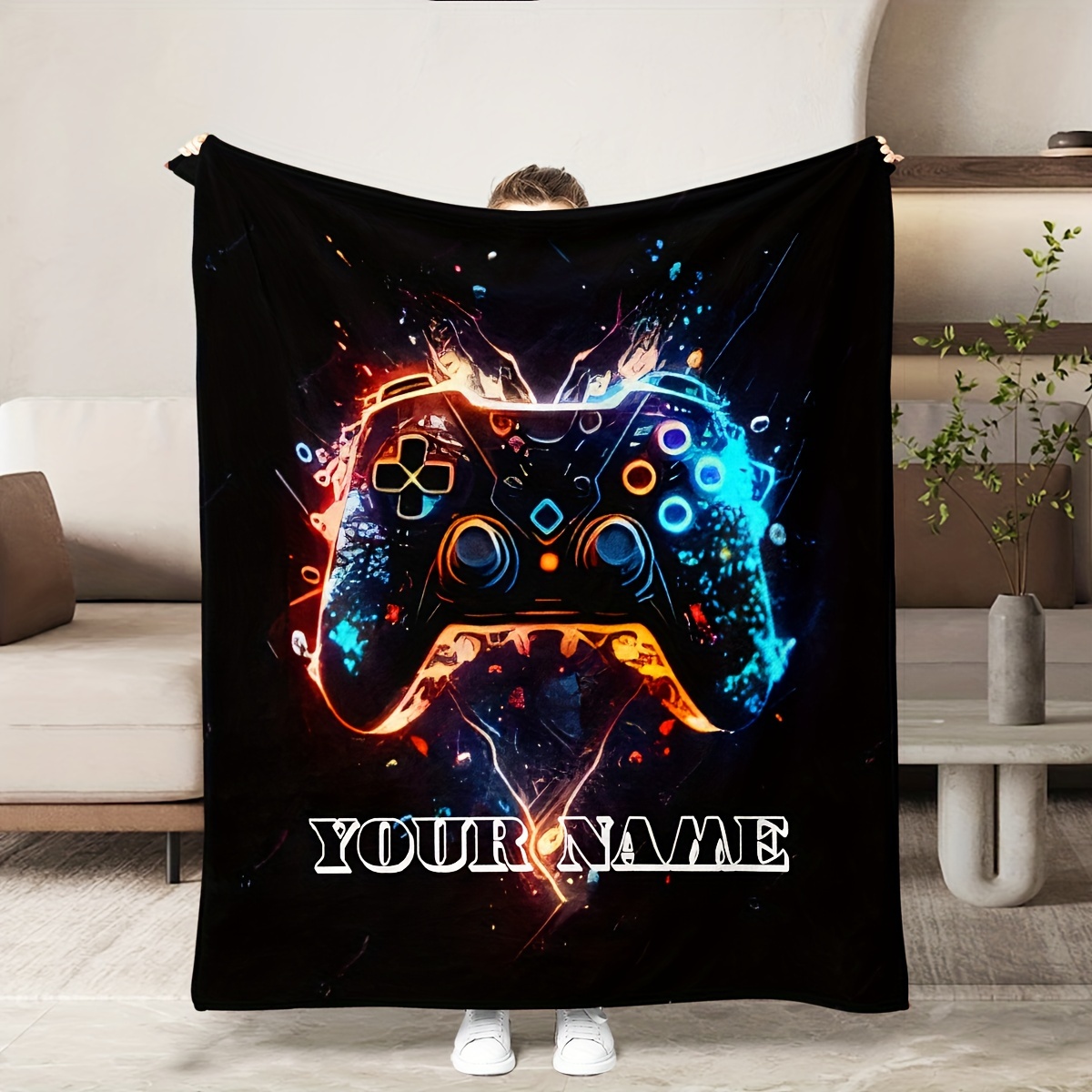 

Personalized Pattern Blanket - Hypoallergenic - Bedding - Multipurpose Knitted