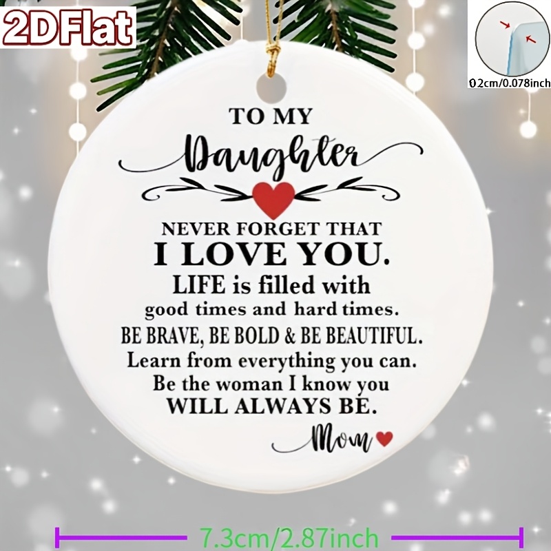 TEMU 2d Flat 1pc Daughter Pendant Christmas Ideal Gift For Daughter