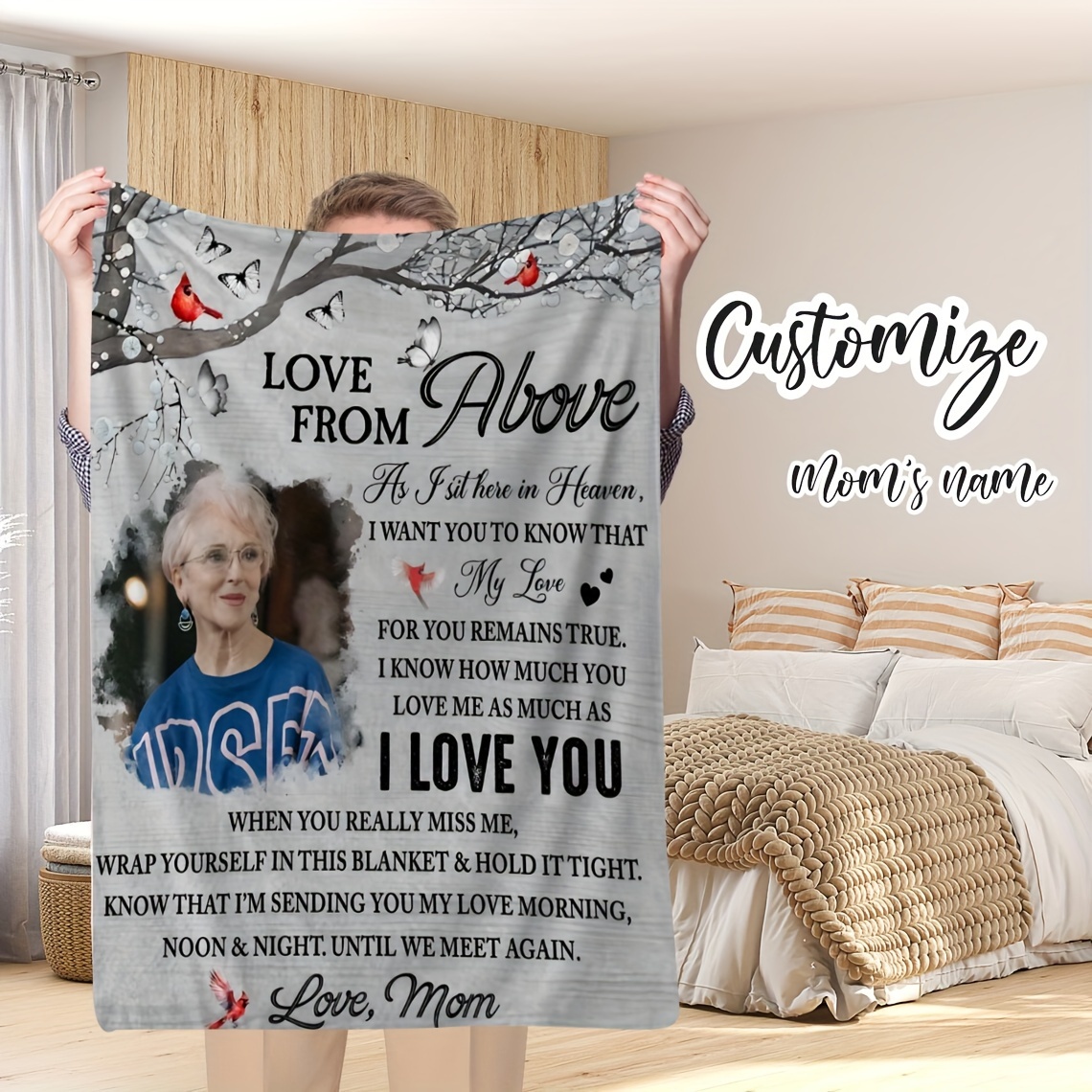 

Personalized Blanket - Fleece, Mom, , , Unique For Mother - 100% Polyester