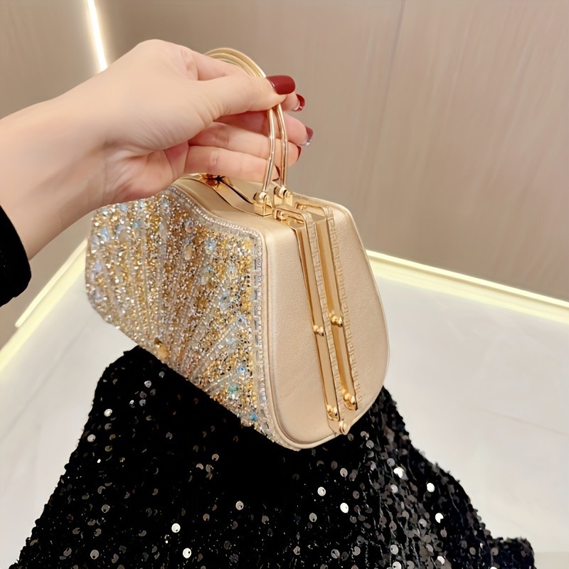 european and american diamond encrusted diamond fashion dress bags handbags banquet bags dinner bags details 3